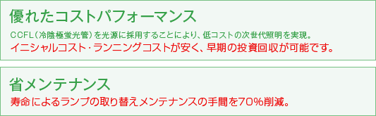 イニシャルコスト・ランニングコストが安く早期の投資回収が可能